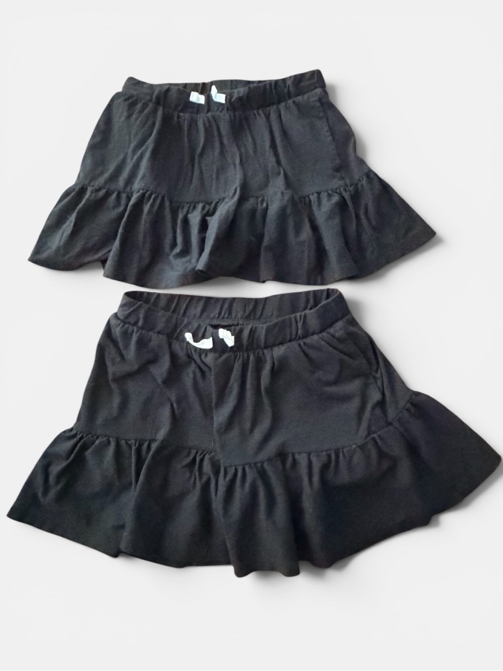 Set of 2 Cat & Jack Black Ruffle Skorts - Girls Size 8 \ medium